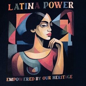 Latina Power Graphic T-Shirt XL Black Gildan Heavy Cotton